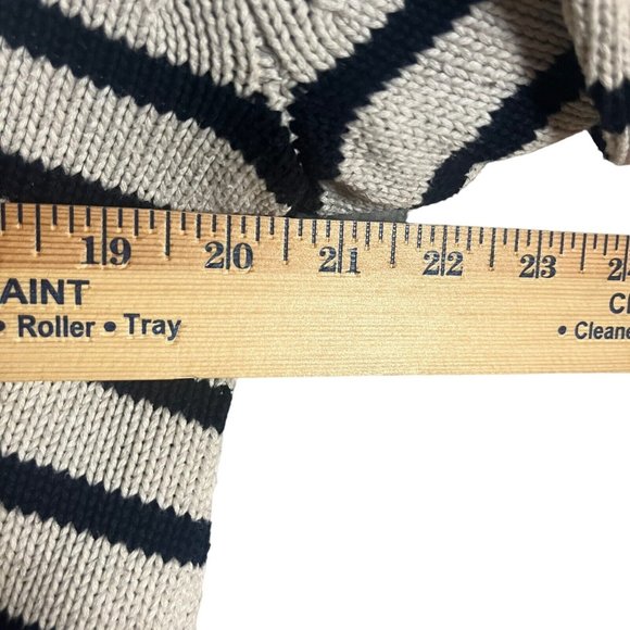 J Crew Cotton Knit Rugby Shawl Cardigan Striped Sweater Size Small Button Down - Picture 6 of 8